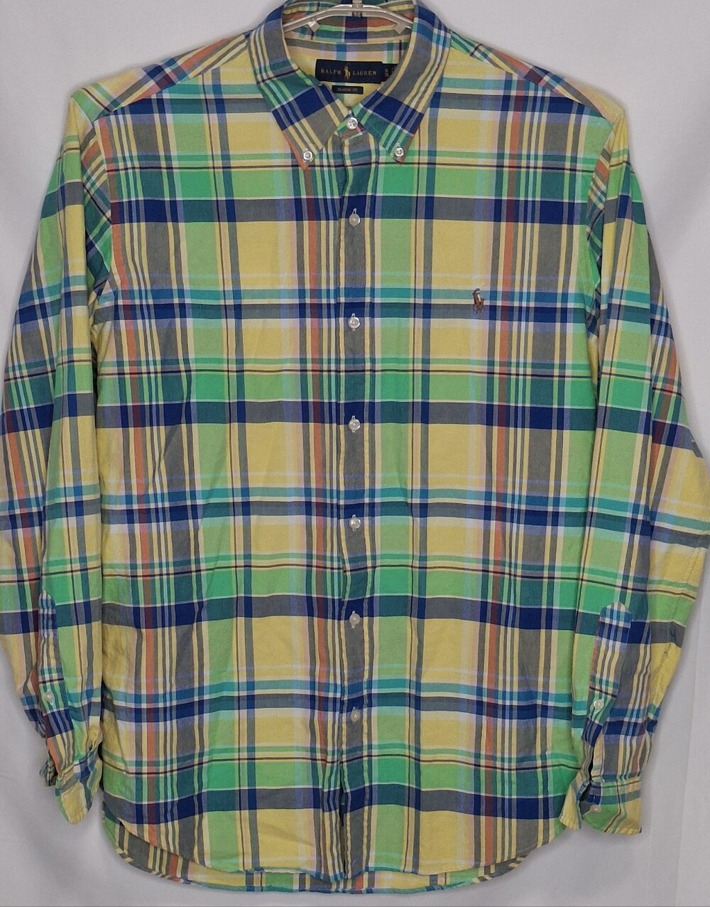 Polo by Ralph Lauren Yellow & Green Plaid Button-Down Shirt Size XL